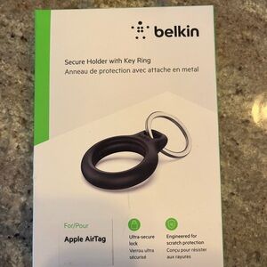Belkin Secure Holder with Key Ring for AirTag - Black